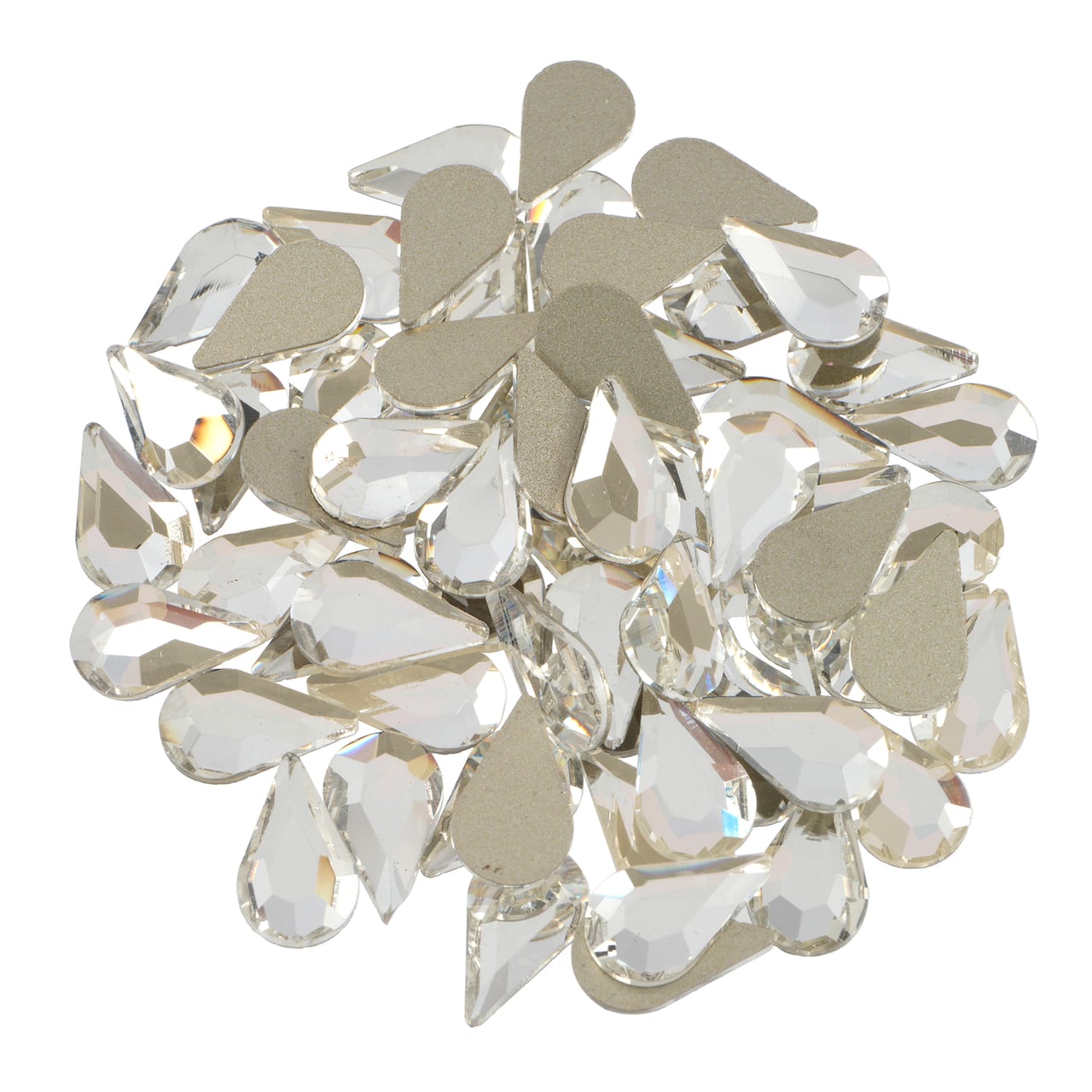 Clear Teardrop Flatback Glass Rhinestones, 288ct. by Bead Landing™